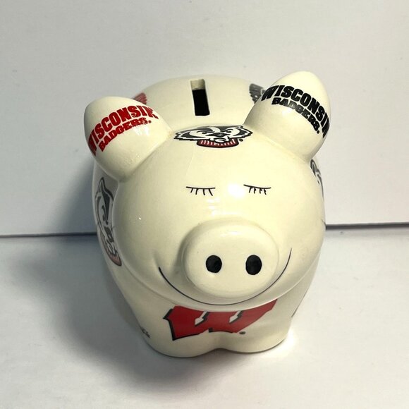 NCAA Wisconsin Badgers Ceramic Piggy Bank - Picture 4 of 9